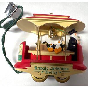 Hallmark 1994 Keepsake Ornament Kringle Trolley Magic Light Jingle Bell Lane Sno